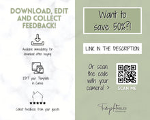 Load image into Gallery viewer, Airbnb Thank You Card for Hosts | Editable Welcome Card | Green
