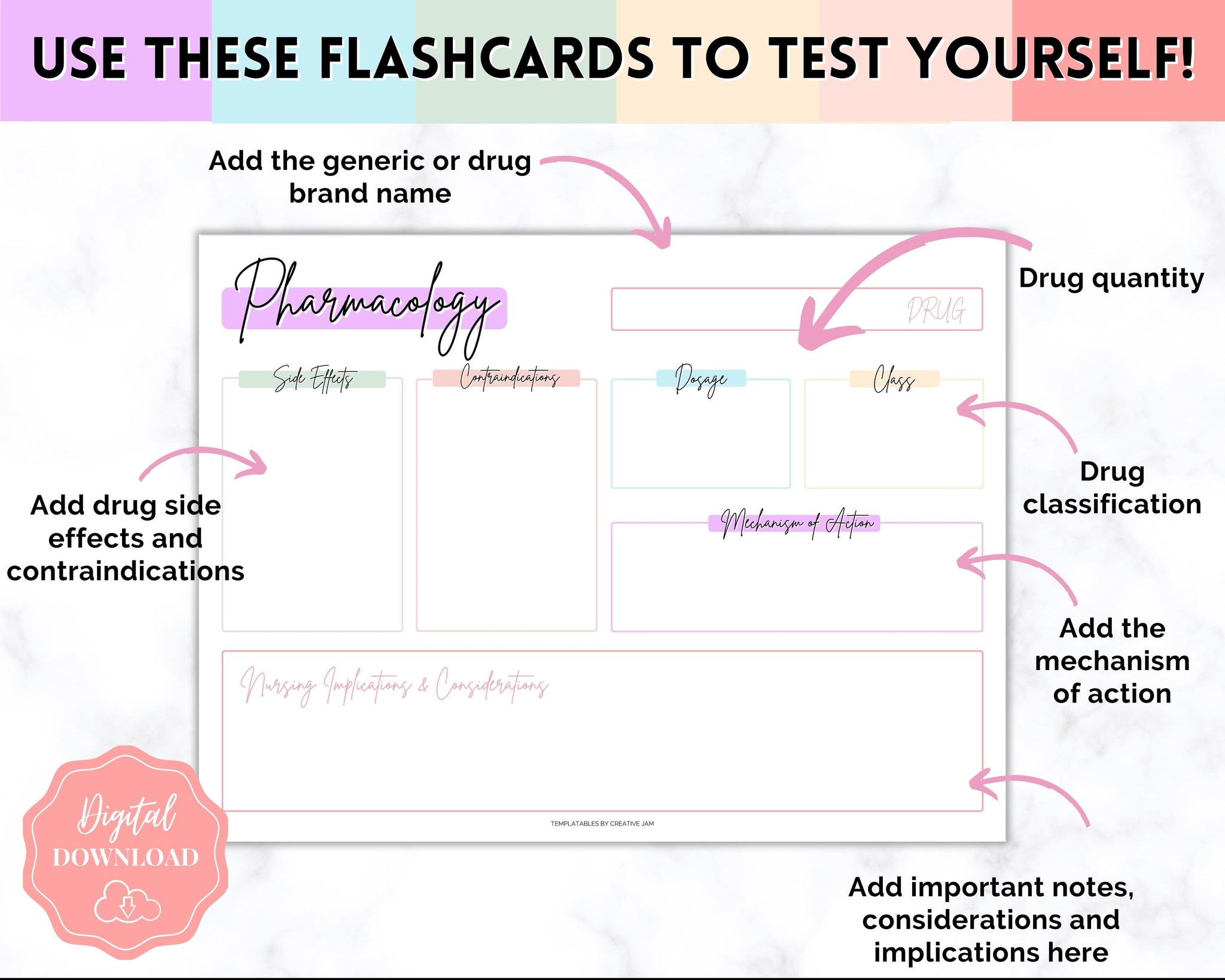 Medication Card Template Medication card template