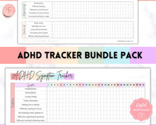 Load image into Gallery viewer, ADHD Symptom Tracker, Behavior &amp; Hygiene Tracker BUNDLE | Pastel Rainbow
