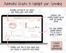 Load image into Gallery viewer, Budget by Paycheck Google Sheets Spreadsheet | Biweekly Zero Based Budget Tracker | Brown
