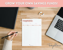 Load image into Gallery viewer, Sinking Funds Tracker BUNDLE | Printable Savings, Budget &amp; Finance Trackers | Pink Watercolor
