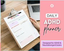 Load image into Gallery viewer, ADHD Daily Planner for Adults - Made for Neurodivergent Brains | Pastel
