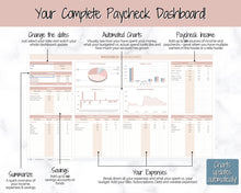 Load image into Gallery viewer, Budget by Paycheck Google Sheets Spreadsheet | Biweekly Zero Based Budget Tracker | Brown
