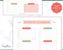 Load image into Gallery viewer, Christmas Countdown Checklist | Holiday Planner Xmas Printable Organizer
