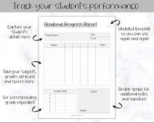 Load image into Gallery viewer, Homeschool Report Card | Printable Student Academic Progress Report Template | Mono
