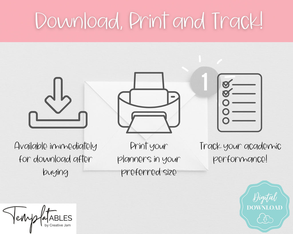 FREE - Assignment Tracker Printable for Students - Colorful