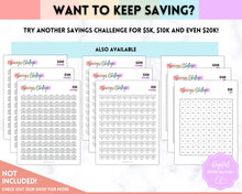 Load image into Gallery viewer, 1000 Savings Challenge, 1k Saving Tracker Printable | 30 day, Cash Envelopes to Save Money &amp; Budget | Pastel Rainbow

