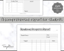 Load image into Gallery viewer, Homeschool Report Card | Printable Student Academic Progress Report Template | Mono
