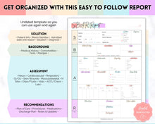 Load image into Gallery viewer, SBAR Nurse Brain Report Sheet | ICU Nurse Report, RN Nursing, New Grad, Patient Assessment, Printable Template | Pastel Rainbow

