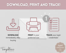 Load image into Gallery viewer, Password Tracker BUNDLE | 3 Printable Password Log &amp; Organizers, Password Keeper, Password Manager | Lux
