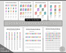 Load image into Gallery viewer, 100 Book Challenge Printable | Reading Challenge BUNDLE, Adult &amp; Kids Reading Log &amp; Book Tracker | Sky Mono
