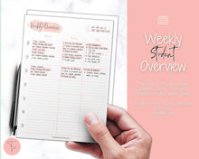 Load image into Gallery viewer, College Student Weekly Planner Schedule | Academic Class Organizer 2023 | Pink Watercolor
