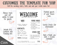 Load image into Gallery viewer, Airbnb Welcome Sign Poster Template | Printable Airbnb Host Vacation Rental Sign | Farmhouse
