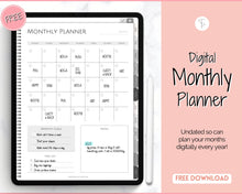 Load image into Gallery viewer, FREE - UNDATED Digital Planner | iPad GoodNotes Monthly &amp; Weekly Journal | Mono
