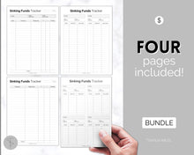 Load image into Gallery viewer, Sinking Funds Tracker BUNDLE | Printable Savings, Budget &amp; Finance Trackers | Mono
