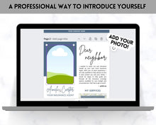 Load image into Gallery viewer, Insurance Broker Introduction Flyer Template | Life Insurance, Mortgage Agent, Financial Advisor, Editable Canva Template | Mono
