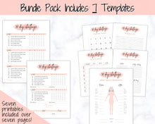Load image into Gallery viewer, 30 Day Habit Tracker Printable | EDITABLE 30 Day Self Care Fitness Challenge | Pink
