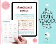 Load image into Gallery viewer, Homeschool Planner Printable | Academic Lesson Planner for Homeschool Teacher | Colorful Sky
