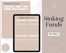 Load image into Gallery viewer, Sinking Funds Tracker BUNDLE | Printable Savings, Budget &amp; Finance Trackers | Lux
