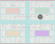 Load and play video in Gallery viewer, Ultimate PLANNER BUNDLE | Printable Goal Planner, Finances &amp; Budget Planner, Fitness Planner, Self Care Journal, Life Planner | Pastel Rainbow
