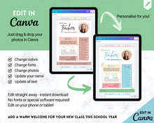 Load image into Gallery viewer, Meet the Teacher Template | Editable Introduction letter for Teachers | Blue
