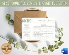 Load image into Gallery viewer, EDITABLE Recipe Card Template | Printable 4x6 Recipe Sheet Insert | Style 10
