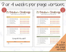 Load image into Gallery viewer, EDITABLE 75 MEDIUM Challenge Tracker | 75medium Printable Challenge, Fitness &amp; Health Planner | Fall
