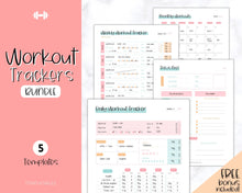 Load image into Gallery viewer, Workout Tracker BUNDLE | Fitness, Exercise &amp; Weight loss Planner | Colorful Sky
