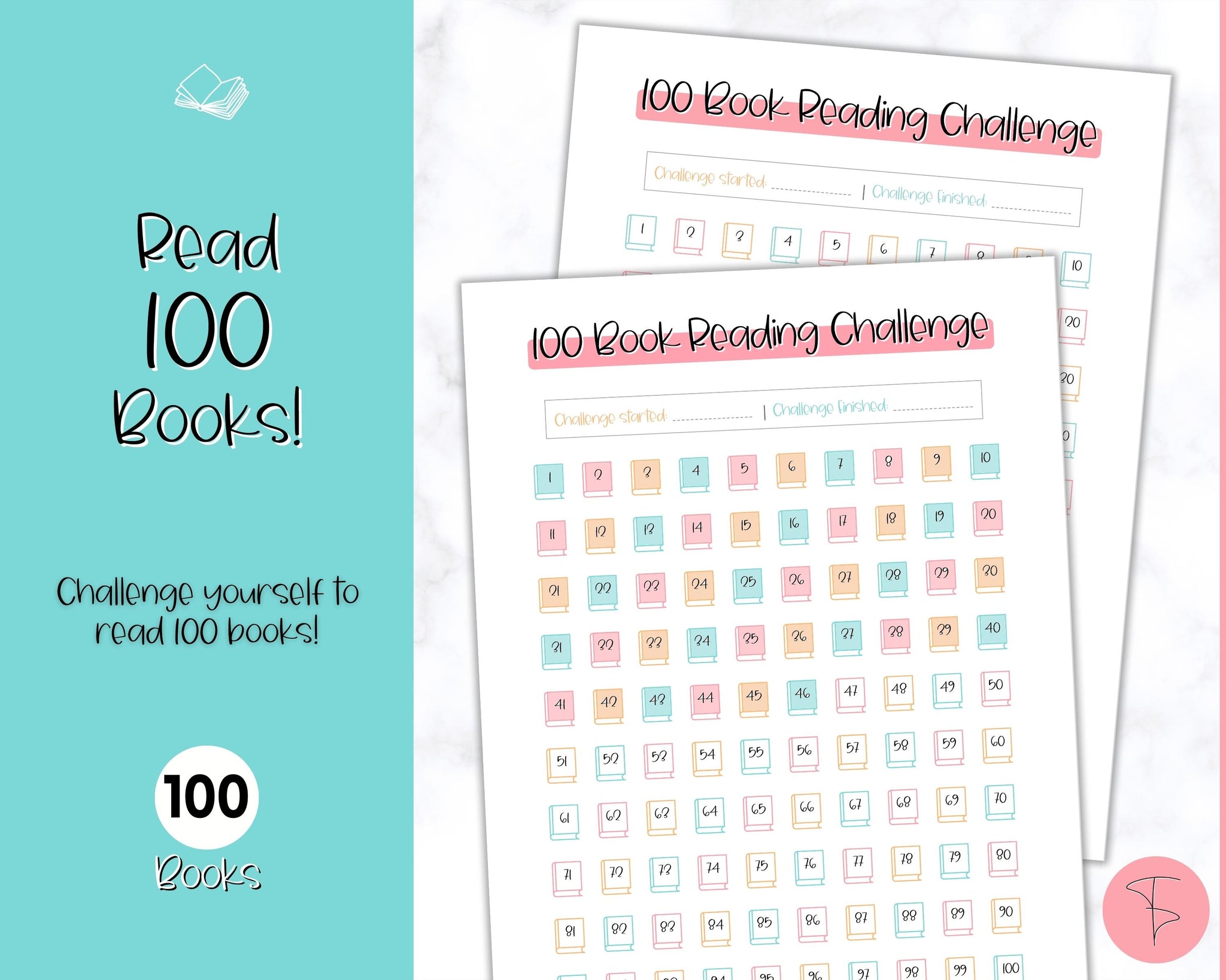 100 Book Reading Log Printable