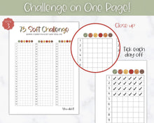 Load image into Gallery viewer, EDITABLE 75 SOFT Challenge Tracker | 75soft Printable Challenge, Fitness &amp; Health Planner | Fall
