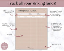 Load image into Gallery viewer, Sinking Funds Tracker BUNDLE | Printable Savings, Budget &amp; Finance Trackers | Lux
