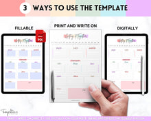 Load image into Gallery viewer, EDITABLE Brain Dump Template BUNDLE | To Do List Printable, ADHD Work Productivity Planner | Pastel Rainbow
