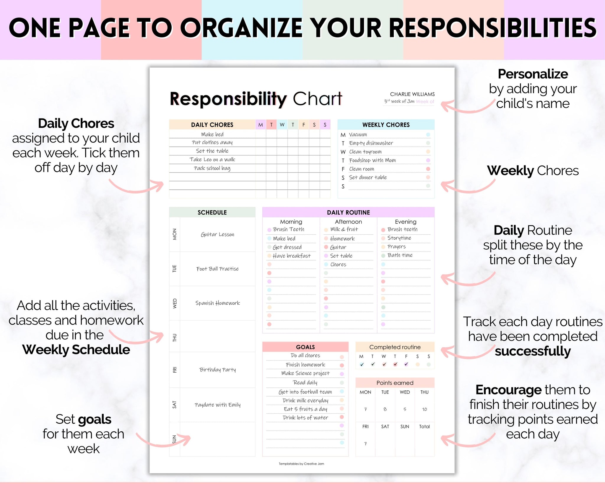 Family Daily Routine Chart