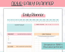 Load image into Gallery viewer, ADHD Daily Planner for Adults - Made for Neurodivergent Brains | Colorful Sky
