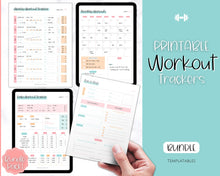 Load image into Gallery viewer, Workout Tracker BUNDLE | Fitness, Exercise &amp; Weight loss Planner | Colorful Sky
