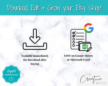 Load image into Gallery viewer, Etsy Fee and Profit Calculator | Pricing Spreadsheet for Small Business &amp; Etsy Sellers | Teal
