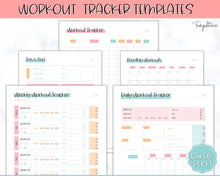 Load image into Gallery viewer, Workout Tracker BUNDLE | Fitness, Exercise &amp; Weight loss Planner | Colorful Sky
