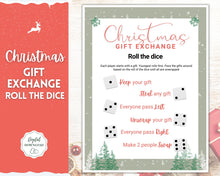 Load image into Gallery viewer, Christmas Roll The Dice Game | Holiday Xmas Party Game Printables for the Family | Green
