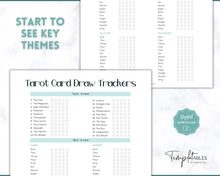 Load image into Gallery viewer, Tarot Card Trackers &amp; Monthly Readings | Learn Tarot Card Readings, Tarot Spreads | Beginner Tarot Planner Workbook, Grimoire &amp; Cheat Sheets | Blue
