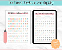 Load image into Gallery viewer, 100 Book Challenge Printable | Reading Challenge BUNDLE, Adult &amp; Kids Reading Log &amp; Book Tracker | Sky Colorful
