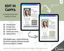 Load image into Gallery viewer, Insurance Broker Introduction Flyer Template | Life Insurance, Mortgage Agent, Financial Advisor, Editable Canva Template | Green
