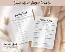 Load image into Gallery viewer, Family Feud Baby Shower Games Printable | Trivia Activity for Woodland, Boho, Neutral Theme Baby Showers
