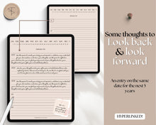 Load image into Gallery viewer, Digital 5 Year Journal | GoodNotes Hyperlinked 365 Day Digital Planner | iPad Diary | Bundle 1
