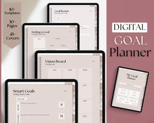 Load image into Gallery viewer, Digital GOAL Planner | GoodNotes Goals Tracker, SMART Goal Setting, Vision Board, UNDATED iPad Goal Journal | Lux
