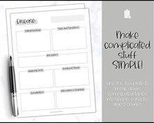 Load image into Gallery viewer, Disease Template, Nursing Patho Pathophysiology Study Guide for Students, Med Surg Brain Sheet, Disease Overview Printable | Mono
