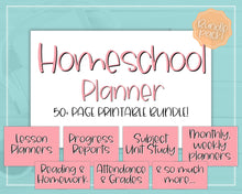 Load image into Gallery viewer, Homeschool Planner Printable | Academic Lesson Planner for Homeschool Teacher | Colorful Sky
