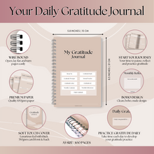 Load image into Gallery viewer, Gratitude &amp; Mindfulness Journal | Gratitude Template, Self Care Planner, Positivity Diary, Daily Journal, Gratitude Jar, Wellness, Manifestation Journal | A5 Lux
