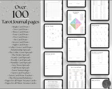 Load image into Gallery viewer, Digital Tarot Journal Workbook for GoodNotes | Tarot Planner, Daily Card Reading, Tarot Spreads, Tarot Deck Notebook | Mono
