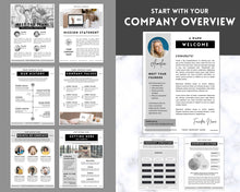 Load image into Gallery viewer, Employee Onboarding Handbook Template | New Hire Welcome Packet &amp; New Hire Checklist | Editable eBook Canva Template | Mono
