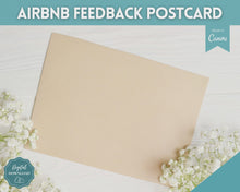 Load and play video in Gallery viewer, Airbnb Feedback Request Postcard | Editable Airbnb Host Guest Rating &amp; Review Form | Blue
